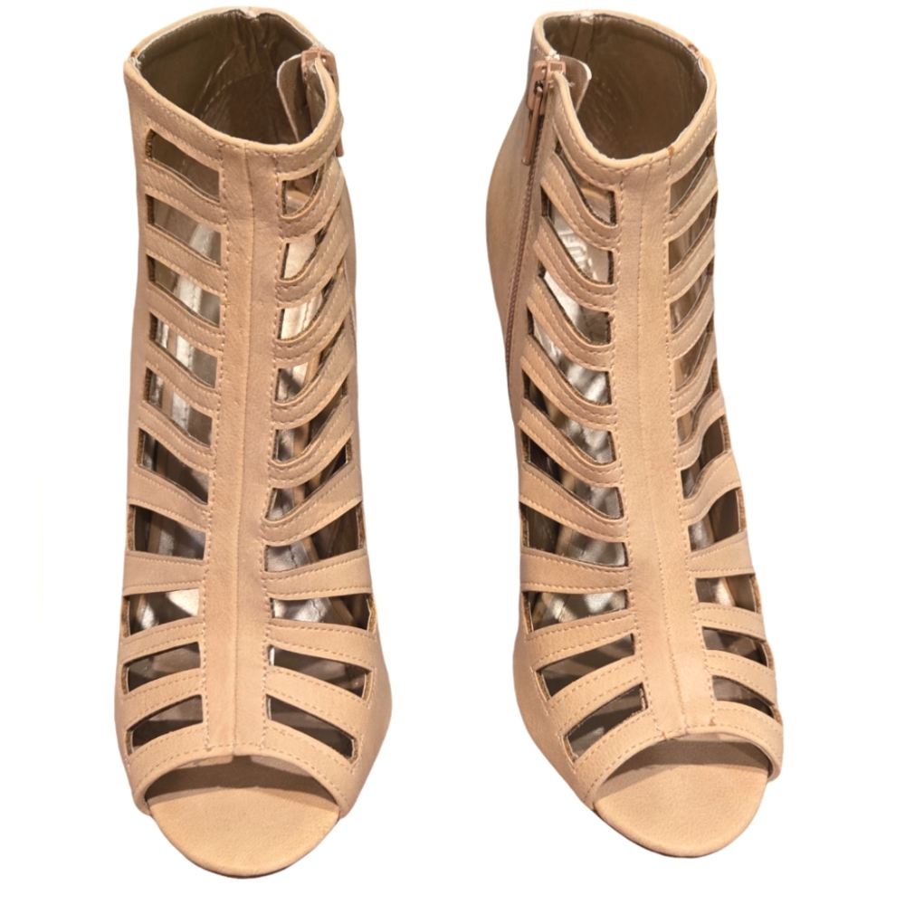 Forever 21 Open toe cage heel booties